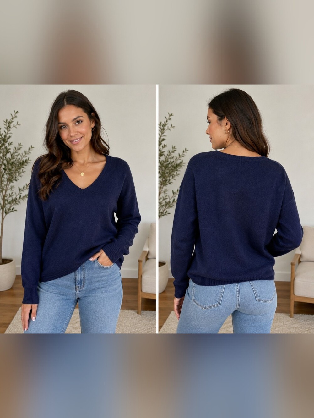 J.Crew Extra Soft Sweater M NWT Cozy Fuzzy V-Neck Pullover Blue